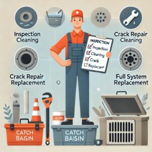 No Limit Sealing - Affordable Driveway Sealing, Interlock Sealing, Garage Ramp Installation, Driveway Extension, Crack Filling, Driveway Painting and Asphalt Maintenance in Vaughan, Richmond Hill, Maple, Markham, Woodbridge, Aurora - Catch Basin Repair - Comprehensive Services