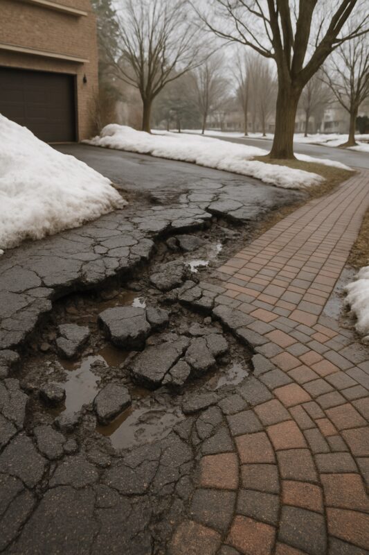 No Limit Sealing - Affordable Driveway Sealing, Interlock Sealing, Garage Ramp Installation, Driveway Extension, Crack Filling, Driveway Painting and Asphalt Maintenance in Vaughan, Richmond Hill, Maple, Markham, Woodbridge, Aurora - driveway sealing - How Weather Effects asphalt and interlock driveways