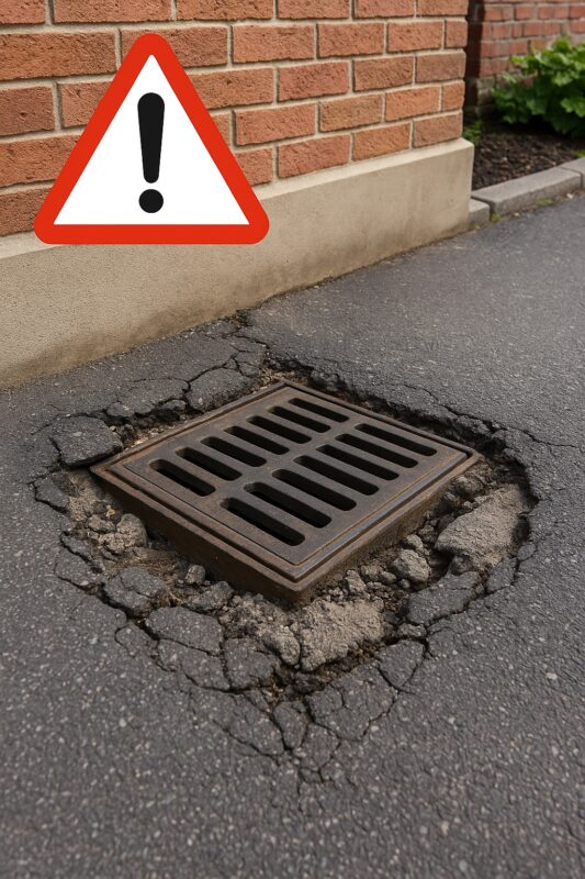No Limit Sealing - Affordable Driveway Sealing, Interlock Sealing, Garage Ramp Installation, Driveway Extension, Crack Filling, Driveway Painting and Asphalt Maintenance in Vaughan, Richmond Hill, Maple, Markham, Woodbridge, Aurora - driveway sealing - Catch Basin Repair Services