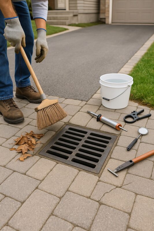 No Limit Sealing - Affordable Driveway Sealing, Interlock Sealing, Garage Ramp Installation, Driveway Extension, Crack Filling, Driveway Painting and Asphalt Maintenance in Vaughan, Richmond Hill, Maple, Markham, Woodbridge, Aurora - driveway sealing - Catch Basin Repair Services