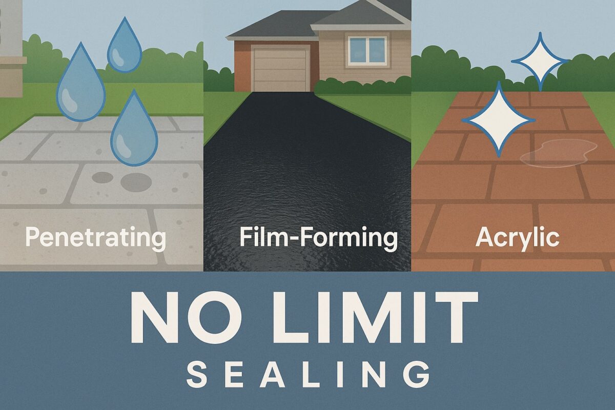 No Limit Sealing - Affordable Driveway Sealing, Interlock Sealing, Garage Ramp Installation, Driveway Extension, Crack Filling, Driveway Painting and Asphalt Maintenance in Vaughan, Richmond Hill, Maple, Markham, Woodbridge, Aurora - driveway sealing - sealer types