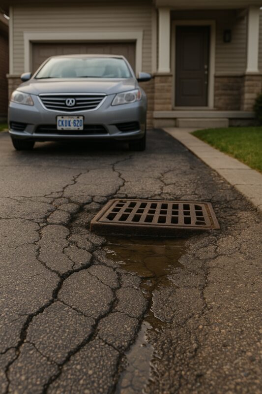 No Limit Sealing - Affordable Driveway Sealing, Interlock Sealing, Garage Ramp Installation, Driveway Extension, Crack Filling, Driveway Painting and Asphalt Maintenance in Vaughan, Richmond Hill, Maple, Markham, Woodbridge, Aurora - driveway sealing - Catch Basin Repair Services - what to watch for 4