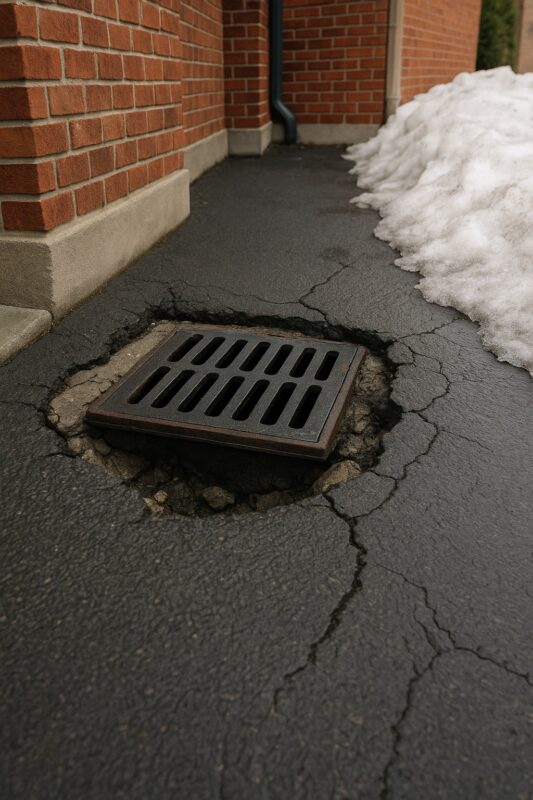 No Limit Sealing - Affordable Driveway Sealing, Interlock Sealing, Garage Ramp Installation, Driveway Extension, Crack Filling, Driveway Painting and Asphalt Maintenance in Vaughan, Richmond Hill, Maple, Markham, Woodbridge, Aurora - driveway sealing - Catch Basin Repair Services - what to watch for