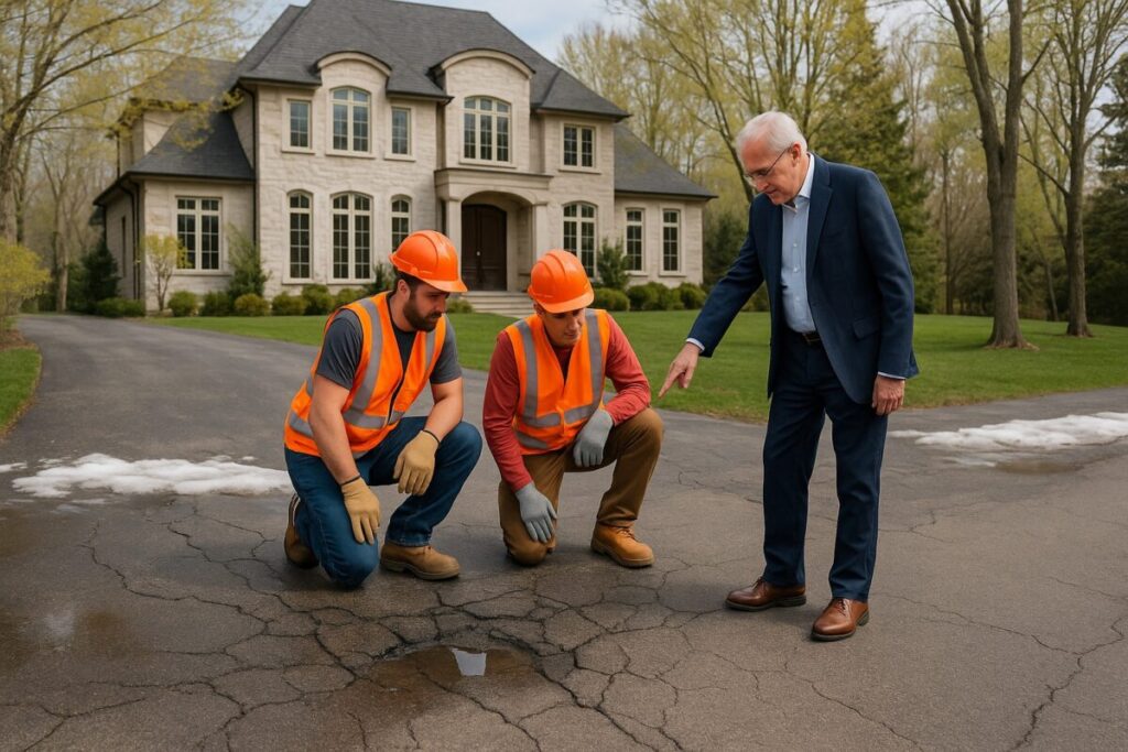 No Limit Sealing - Affordable Driveway Sealing, Interlock Sealing, Garage Ramp Installation, Driveway Extension, Crack Filling, Driveway Painting and Asphalt Maintenance in Vaughan, Richmond Hill, Maple, Markham, Woodbridge, Aurora - driveway sealing - Thaw-Freeze Cycle 1