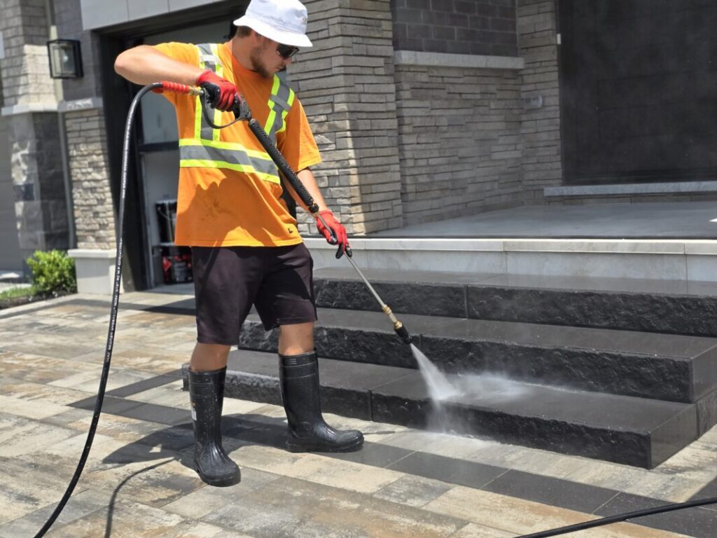 Pressure Washing from No Limit Sealing - Affordable Pressure Washing, Driveway Sealing, Interlock Sealing, Garage Ramp Installation, Driveway Extension, Crack Filling, Driveway Painting and Asphalt Maintenance in Toronto, Vaughan, Richmond Hill, Maple, Markham, Woodbridge, Aurora, King City, Newmarket and GTA