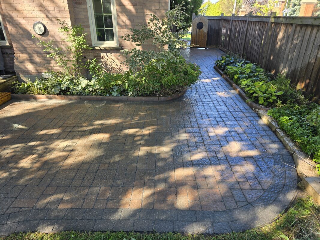 AFTER - No Limit Sealing Interlock Driveway Sealing and Repair from No Limit Sealing - Affordable Driveway Sealing, Interlock Sealing, Garage Ramp Installation, Driveway Extension, Crack Filling, Driveway Painting and Asphalt Maintenance in Toronto, Vaughan, Richmond Hill, Maple, Markham, Woodbridge, Aurora, King City, Newmarket and GTA