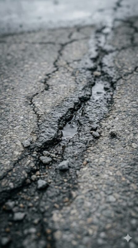 A horizontal split-view image showing a weathered, grey, cracked driveway on one side and a freshly jet-black sealed driveway on the other.  No Limit Sealing - Affordable Driveway Sealing, Interlock Sealing, Garage Ramp Installation, Driveway Extension, Crack Filling, Driveway Painting, Pressure washing, and Asphalt Maintenance in Vaughan, Richmond Hill, Maple, Markham, Woodbridge, Aurora - pothole repair and driveways maintenance. 