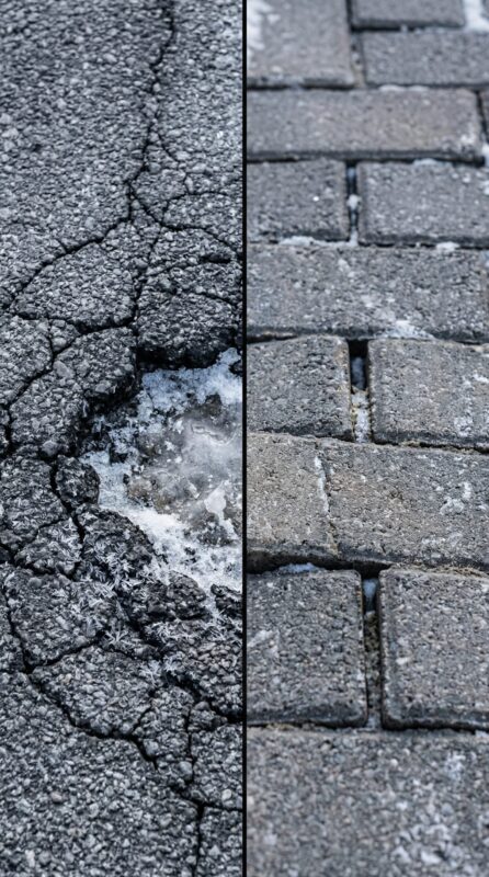 Asphalt Driveway vs Interlock, which one is better? - No Limit Sealing - Affordable Interlock Construction, Interlock Sealing, Garage Ramp Installation, Driveway Extension, Crack Filling, Driveway Painting and Asphalt Maintenance in Vaughan, Richmond Hill, Maple, Markham, Woodbridge, Aurora, Newmarket.
