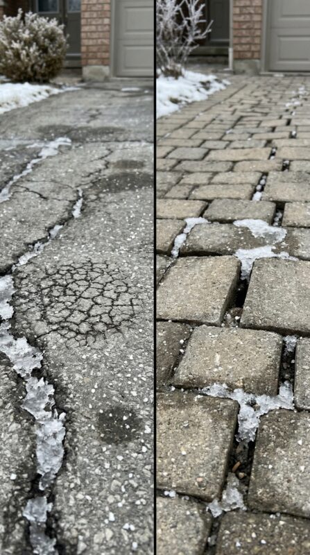 Asphalt Driveway vs Interlock, which one is better? - No Limit Sealing - Affordable Interlock Construction, Interlock Sealing, Garage Ramp Installation, Driveway Extension, Crack Filling, Driveway Painting and Asphalt Maintenance in Vaughan, Richmond Hill, Maple, Markham, Woodbridge, Aurora, Newmarket.