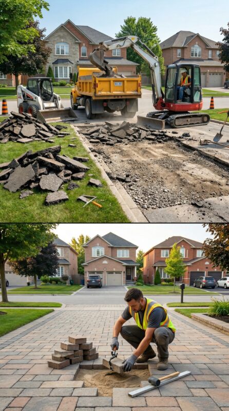Asphalt Driveway vs Interlock, which one is better? - No Limit Sealing - Affordable Interlock Construction, Interlock Sealing, Garage Ramp Installation, Driveway Extension, Crack Filling, Driveway Painting and Asphalt Maintenance in Vaughan, Richmond Hill, Maple, Markham, Woodbridge, Aurora, Newmarket and beyond.