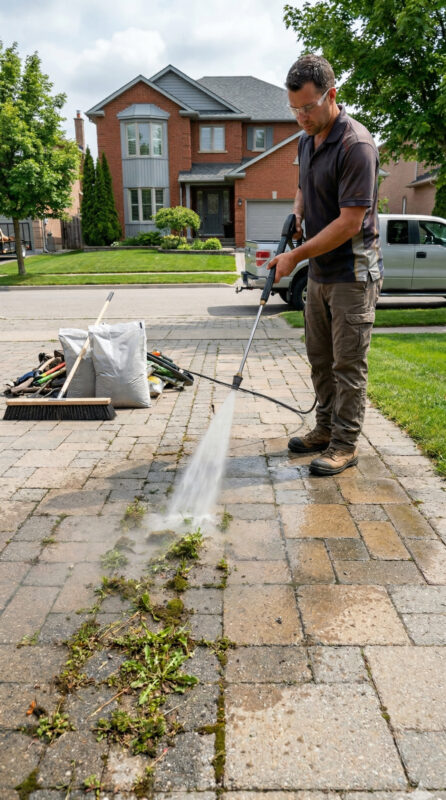 Can Weeds Grow Between Interlock Pavers and How Do I Prevent It? - - No Limit Sealing - Affordable Interlock Construction, Interlock Sealing, Garage Ramp Installation, Driveway Extension, Crack Filling, Driveway Painting and Asphalt Maintenance in Vaughan, Richmond Hill, Maple, Markham, Woodbridge, Aurora, Newmarket and beyond.